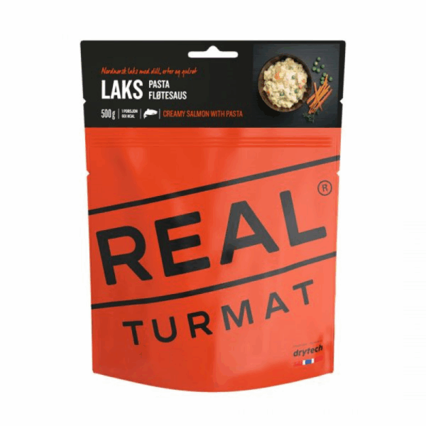 Real Turmat Real Turmat LAKS MED PASTA OG FLØTESAUS 500GR Corner Sport Blåbyen 1