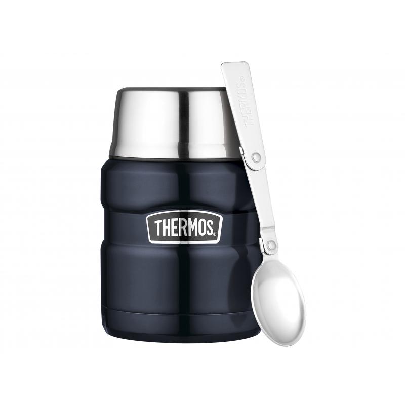 Thermos Stainless King mattermos med skje 470 ml - mørkeblå 249328 Corner Sport Blåbyen 1