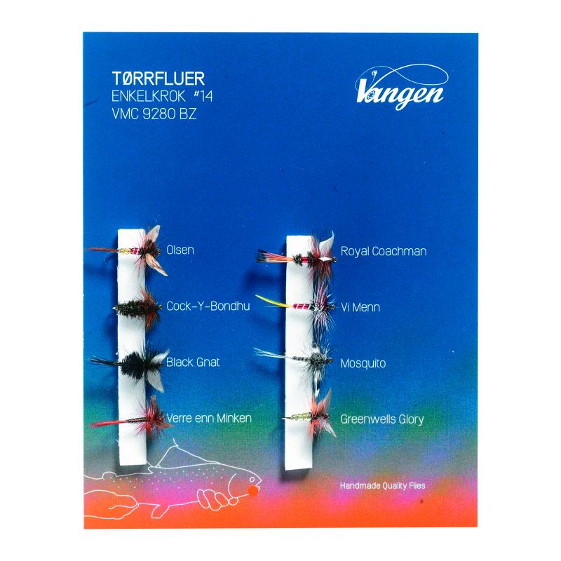Vangen Vangen Tørrfluer Enkelkrok 8 Stk Str. 14 109887 Corner Sport Blåbyen 1